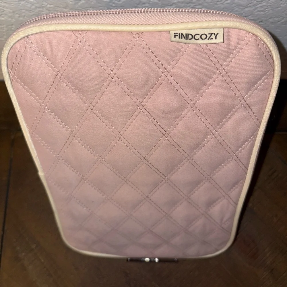 New Quilted Pink Cord Travel Bag